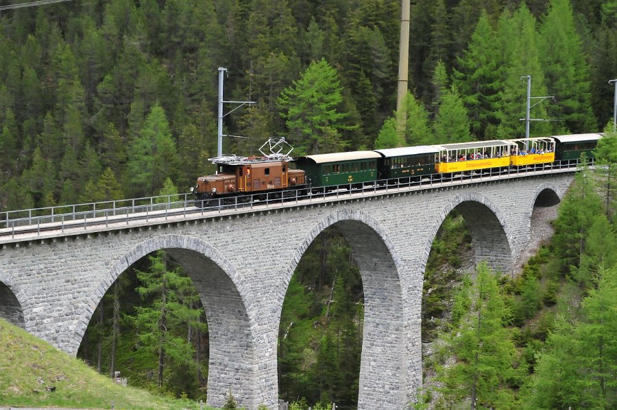 2019.06.11 RhB Ge 6-6 I 414 Albulabahn Krokodil Bahnfest Bergün (42)